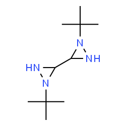ChemSpider 2D Image | 1,1'-Bis(2-methyl-2-propanyl)-3,3'-bidiaziridine | C10H22N4