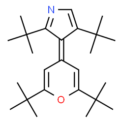 ChemSpider 2D Image | 3-[2,6-Bis(2-methyl-2-propanyl)-4H-pyran-4-ylidene]-2,4-bis(2-methyl-2-propanyl)-3H-pyrrole | C25H39NO