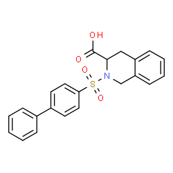 ChemSpider 2D Image | 2-(4-Biphenylylsulfonyl)-1,2,3,4-tetrahydro-3-isoquinolinecarboxylic acid | C22H19NO4S