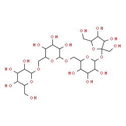 ChemSpider 2D Image | Hex-2-ulofuranosyl hexopyranosyl-(1->6)hexopyranosyl-(1->6)hexopyranoside | C24H42O21