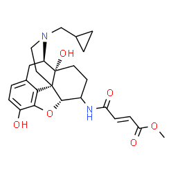 ChemSpider 2D Image | Methyl (2E)-4-{[(5alpha,14alpha)-17-(cyclopropylmethyl)-3,14-dihydroxy-4,5-epoxymorphinan-6-yl]amino}-4-oxo-2-butenoate | C25H30N2O6