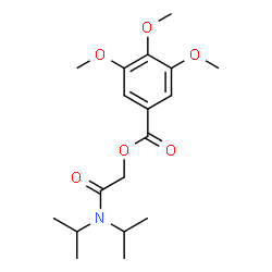 ChemSpider 2D Image | 2-(Diisopropylamino)-2-oxoethyl 3,4,5-trimethoxybenzoate | C18H27NO6