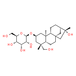 ChemSpider 2D Image | (2beta,5beta,8alpha,9beta,10alpha,16beta)-16,18-Dihydroxykauran-2-yl beta-D-allopyranoside | C26H44O8