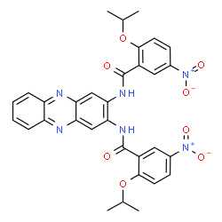 ChemSpider 2D Image | N,N'-2,3-Phenazinediylbis(2-isopropoxy-5-nitrobenzamide) | C32H28N6O8
