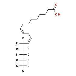 ChemSpider 2D Image | Linoleic Acid-d11 | C18H21D11O2