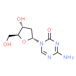 ChemSpider 2D Image | 4-Amino-1-(2-deoxy-alpha-L-erythro-pentofuranosyl)-1,3,5-triazin-2(1H)-one | C8H12N4O4