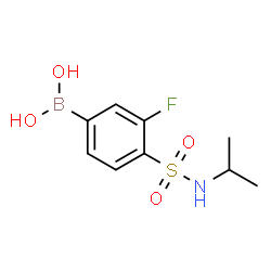 ChemSpider 2D Image | [3-Fluoro-4-(isopropylsulfamoyl)phenyl]boronic acid | C9H13BFNO4S