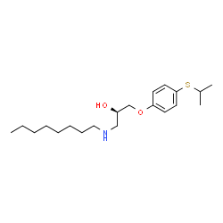 ChemSpider 2D Image | (2R)-1-[4-(Isopropylsulfanyl)phenoxy]-3-(octylamino)-2-propanol | C20H35NO2S