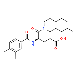 ChemSpider 2D Image | N~2~-(3,4-Dimethylbenzoyl)-N,N-dipentyl-D-alpha-glutamine | C24H38N2O4