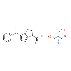 ChemSpider 2D Image | (1S)-5-Benzoyl-2,3-dihydro-1H-pyrrolizine-1-carboxylic acid - 2-amino-2-(hydroxymethyl)-1,3-propanediol (1:1) | C19H24N2O6