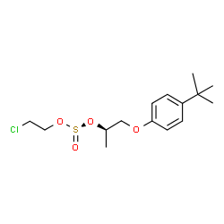 ChemSpider 2D Image | 2-Chloroethyl (2R)-1-[4-(2-methyl-2-propanyl)phenoxy]-2-propanyl (R)-sulfite | C15H23ClO4S