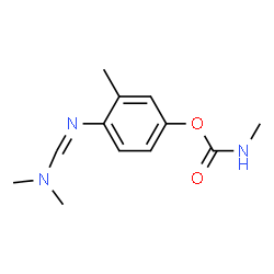 ChemSpider 2D Image | 4-{[(Dimethylamino)methylen]amino}-3-methylphenyl-methylcarbamat | C12H17N3O2