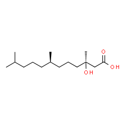 ChemSpider 2D Image | (3S,7R)-3-Hydroxy-3,7,11-trimethyldodecanoic acid | C15H30O3