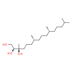 ChemSpider 2D Image | (2S,3S,7R,11R)-3,7,11,15-Tetramethyl-1,2,3-hexadecanetriol | C20H42O3