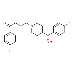 ChemSpider 2D Image | 1-(4-Fluorophenyl)-4-{4-[(R)-(4-fluorophenyl)(hydroxy)methyl]-1-piperidinyl}-1-butanone | C22H25F2NO2