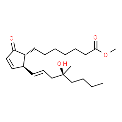 ChemSpider 2D Image | Methyl (13E,16S)-16-hydroxy-16-methyl-9-oxoprosta-10,13-dien-1-oate | C22H36O4