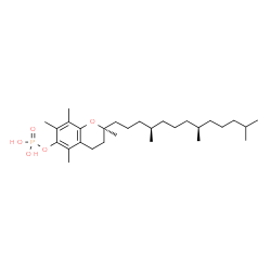 ChemSpider 2D Image | (2S)-2,5,7,8-Tetramethyl-2-[(4R,8R)-4,8,12-trimethyltridecyl]-3,4-dihydro-2H-chromen-6-yl dihydrogen phosphate | C29H51O5P
