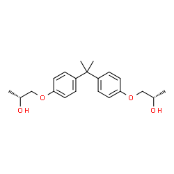 ChemSpider 2D Image | (2R,2'S)-1,1'-[2,2-Propanediylbis(4,1-phenyleneoxy)]di(2-propanol) | C21H28O4