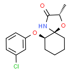 ChemSpider 2D Image | (2S,5S,6R)-6-(3-Chlorophenoxy)-2-methyl-1-oxa-4-azaspiro[4.5]decan-3-one | C15H18ClNO3