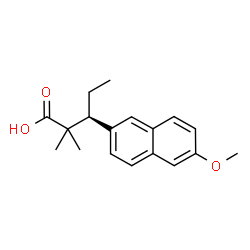 ChemSpider 2D Image | (3S)-3-(6-Methoxy-2-naphthyl)-2,2-dimethylpentanoic acid | C18H22O3
