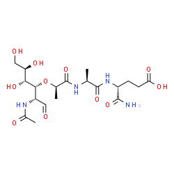 ChemSpider 2D Image | N-(Acetylmuramoyl)-L-alanyl-D-isoglutamine | C19H32N4O11