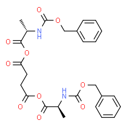 ChemSpider 2D Image | bis[(2S)-2-(benzyloxycarbonylamino)propanoyl] butanedioate | C26H28N2O10