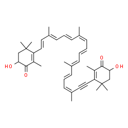 ChemSpider 2D Image | (9cis,13'cis)-3,3'-Dihydroxy-7,8-didehydro-beta,beta-carotene-4,4'-dione | C40H50O4