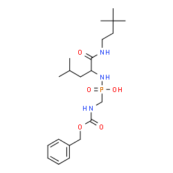 ChemSpider 2D Image | N~2~-[(S)-({[(Benzyloxy)carbonyl]amino}methyl)(hydroxy)phosphoryl]-N-(3,3-dimethylbutyl)-L-leucinamide | C21H36N3O5P