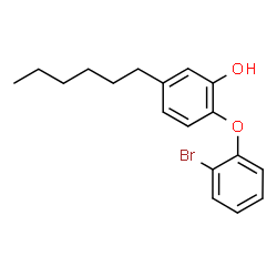 ChemSpider 2D Image | 2-(2-Bromophenoxy)-5-hexylphenol | C18H21BrO2
