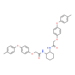 ChemSpider 2D Image | N,N'-1,2-Cyclohexanediylbis{2-[4-(4-methylphenoxy)phenoxy]acetamide} | C36H38N2O6