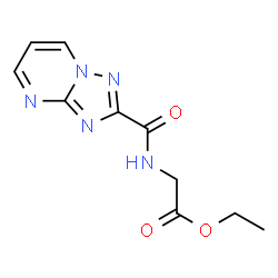 ChemSpider 2D Image | ethyl 2-{[1,2,4]triazolo[1,5-a]pyrimidin-2-ylformamido}acetate | C10H11N5O3