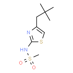 ChemSpider 2D Image | N-[4-(2,2-Dimethylpropyl)-1,3-thiazol-2-yl]methanesulfonamide | C9H16N2O2S2