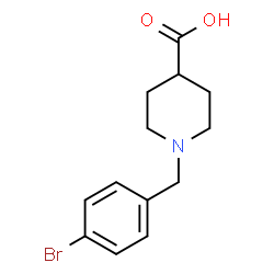 ChemSpider 2D Image | 1-(4-Bromobenzyl)-4-piperidinecarboxylic acid | C13H16BrNO2