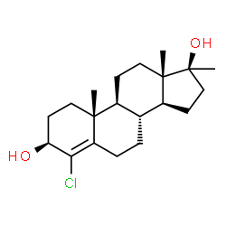 ChemSpider 2D Image | (3beta,17beta)-4-Chloro-17-methylandrost-4-ene-3,17-diol | C20H31ClO2
