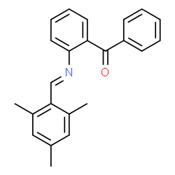 ChemSpider 2D Image | {2-[(E)-(Mesitylmethylene)amino]phenyl}(phenyl)methanone | C23H21NO