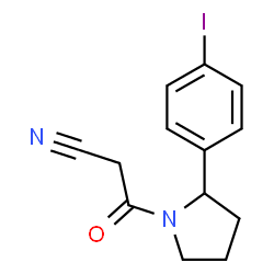 ChemSpider 2D Image | 3-[2-(4-Iodophenyl)-1-pyrrolidinyl]-3-oxopropanenitrile | C13H13IN2O