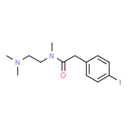 ChemSpider 2D Image | N-[2-(Dimethylamino)ethyl]-2-(4-iodophenyl)-N-methylacetamide | C13H19IN2O