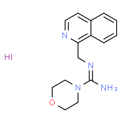 ChemSpider 2D Image | N'-(1-Isoquinolinylmethyl)-4-morpholinecarboximidamide hydroiodide (1:1) | C15H19IN4O