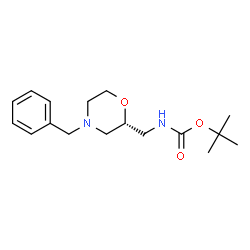 ChemSpider 2D Image | 2-Methyl-2-propanyl {[(2R)-4-benzyl-2-morpholinyl]methyl}carbamate | C17H26N2O3