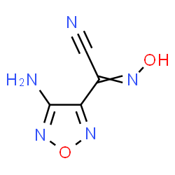 ChemSpider 2D Image | (4-Amino-1,2,5-oxadiazol-3-yl)(hydroxyimino)acetonitrile | C4H3N5O2