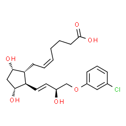 ChemSpider 2D Image | (5Z)-7-{(1R,2R,3R,5S)-2-[(1E,3S)-4-(3-Chlorophenoxy)-3-hydroxy-1-buten-1-yl]-3,5-dihydroxycyclopentyl}-5-heptenoic acid | C22H29ClO6