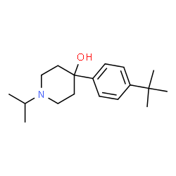 ChemSpider 2D Image | 4-(4-TERT-BUTYLPHENYL)-1-(PROPAN-2-YL)PIPERIDIN-4-OL | C18H29NO
