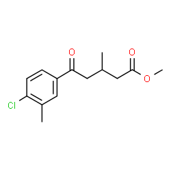 ChemSpider 2D Image | Methyl 5-(4-chloro-3-methylphenyl)-3-methyl-5-oxopentanoate | C14H17ClO3
