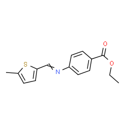 ChemSpider 2D Image | ethyl 4-{[(5-methyl-2-thienyl)methylene]amino}benzoate | C15H15NO2S