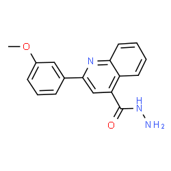 ChemSpider 2D Image | 2-(3-Methoxyphenyl)-4-quinolinecarbohydrazide | C17H15N3O2