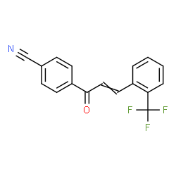 ChemSpider 2D Image | 4-{3-[2-(Trifluoromethyl)phenyl]acryloyl}benzonitrile | C17H10F3NO