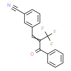 ChemSpider 2D Image | 3-(2-Benzoyl-3,3,3-trifluoro-1-propen-1-yl)benzonitrile | C17H10F3NO