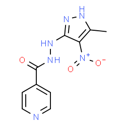 ChemSpider 2D Image | N'-(5-Methyl-4-nitro-1H-pyrazol-3-yl)isonicotinohydrazide | C10H10N6O3