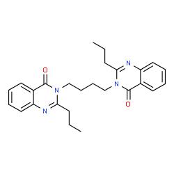 ChemSpider 2D Image | 3,3'-(1,4-Butanediyl)bis(2-propyl-4(3H)-quinazolinone) | C26H30N4O2