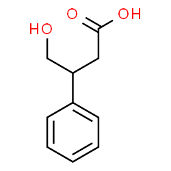 ChemSpider 2D Image | 4-Hydroxy-3-phenylbutanoic acid | C10H12O3